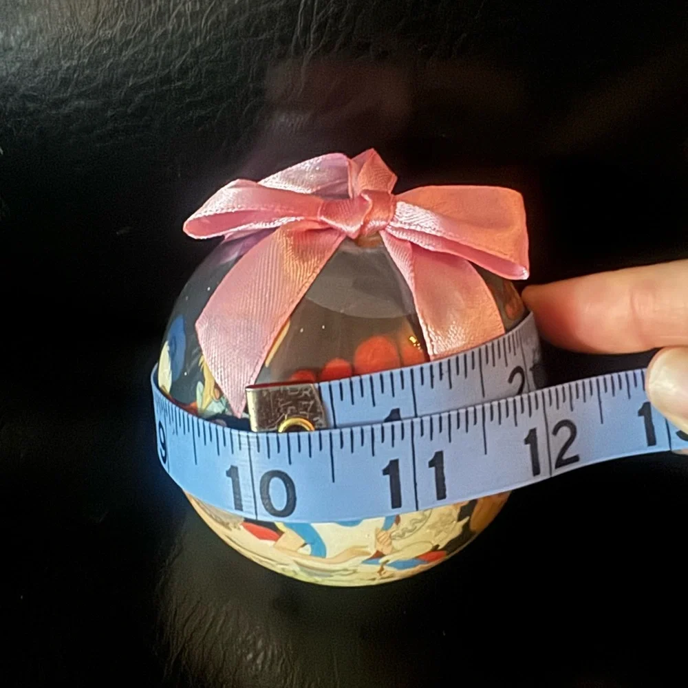 LOT of 7 Disney Store Christmas ball ornament shatterproof round Xmas lilo pooh